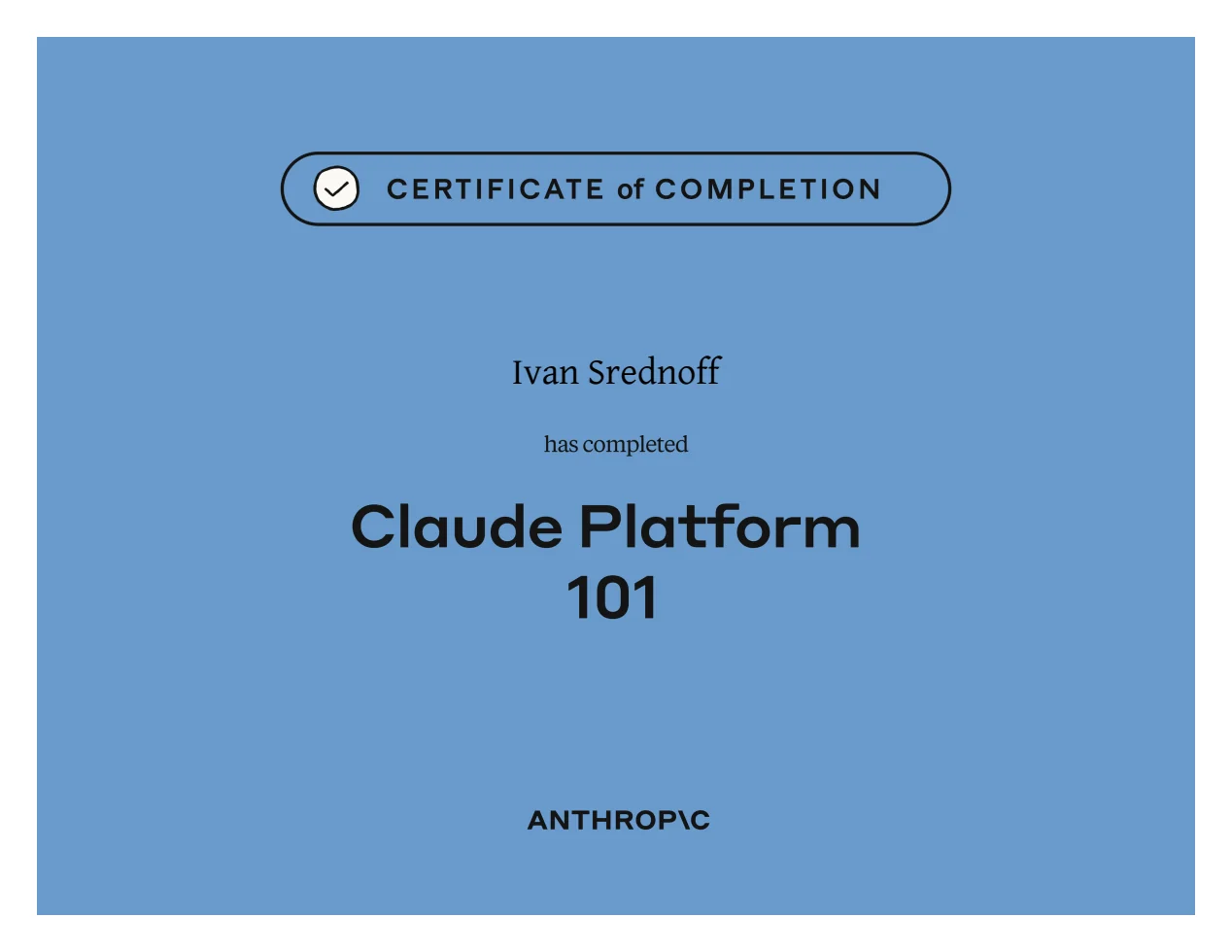 Claude Platform 101, Anthropic