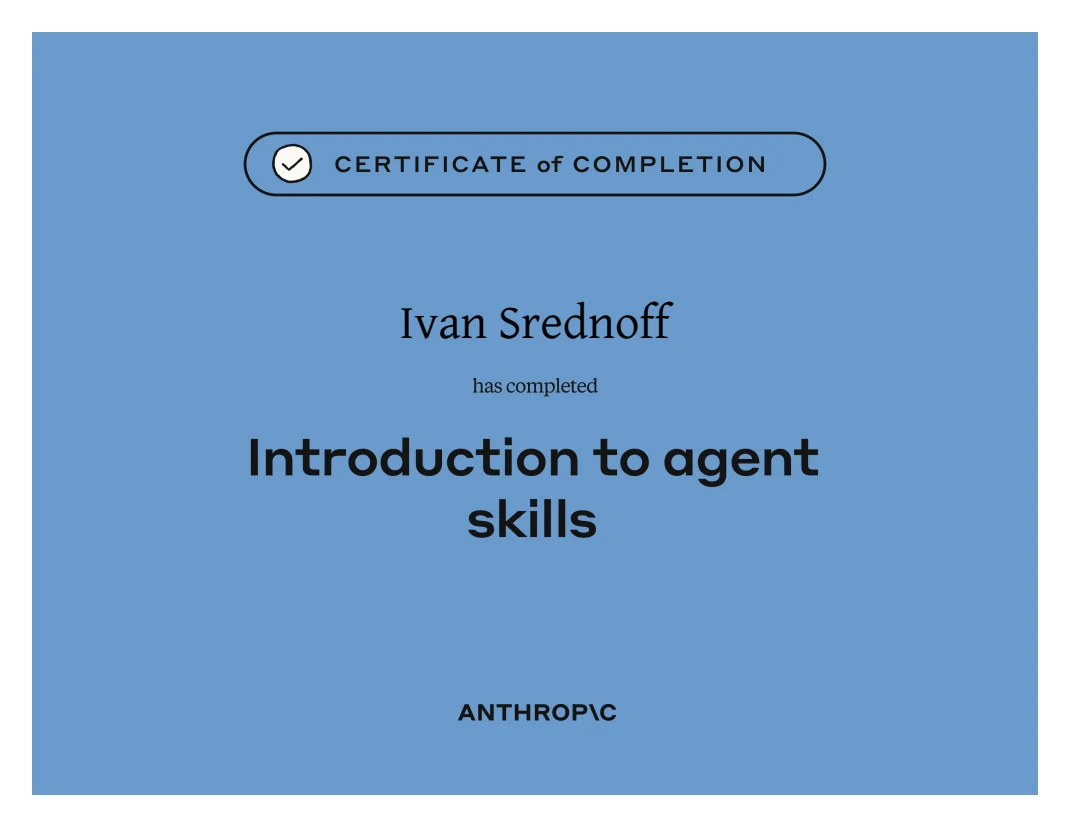 Introduction to Agent Skills, Anthropic