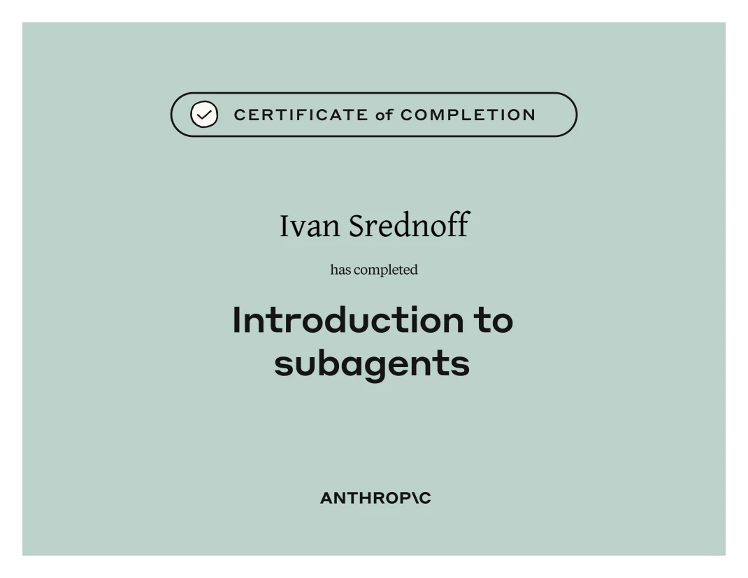 Introduction to Subagents, Anthropic